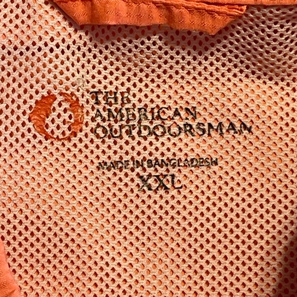 3/$15 The American Outdoorsman men size XXL button down orange creamsicle - Picture 3 of 7
